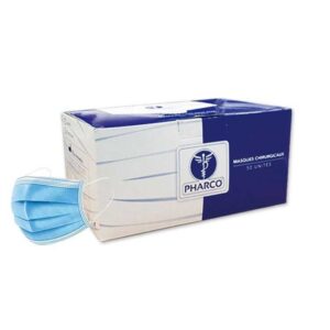 BAVETTE CHIRURGICALE 3 PLIS AVEC ÉLASTIQUES