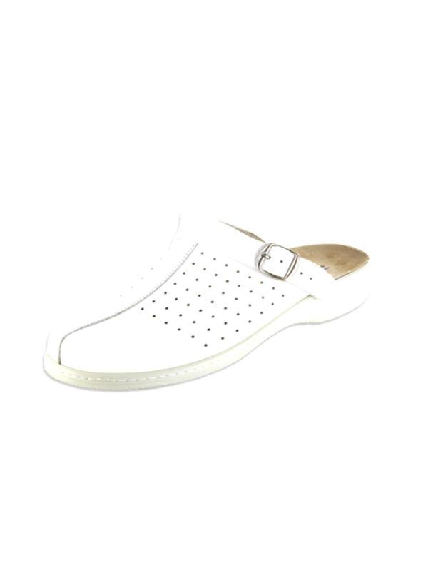 Nursing Sabot BE601 Blanc en Cuir