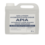 SOLUTION HYDROALCOOLIQUE APIA 5L