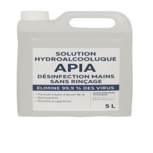 SOLUTION HYDROALCOOLIQUE APIA 5L